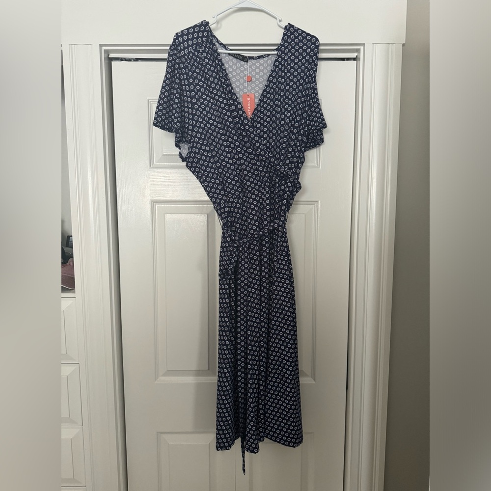 Mikarose Navy Floral Dress NWT 3x